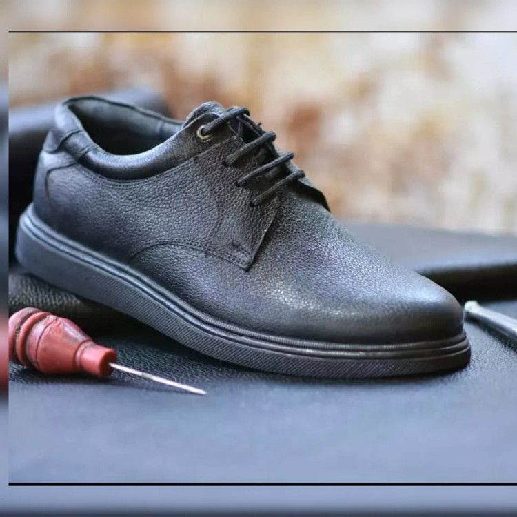 کفش چرم مردانه بندی مارکو کاج تبریز مشکی سایز 40 تا 44